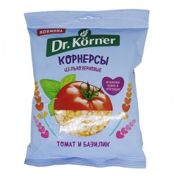 Купить Чипсы цельнозерновые Корнерсы кукурузно-рисовые с томатом и базиликом Dr. Kornerd в Москве