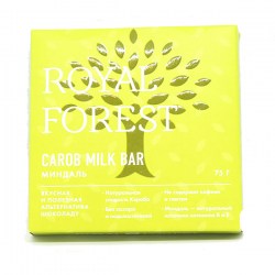 Купить Шоколад кэроб с миндалем Carob milk bar Royal Forest