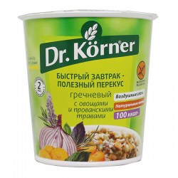 Купить Каша быстрого приготовления гречневая с овощами и прованскими травами Dr Korner без глютена