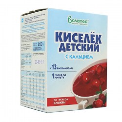 Купить Концентрат киселя с витаминами и кальцием  Киселек детский Валетек клюква без глютена в Москве