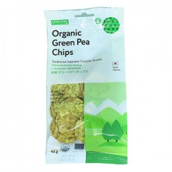 Купить Органические чипсы с зеленым горошком (Organic Green Pea Chips, Traditional Japanese Crunchy Snacks) Ufeelgood без глютена в Москве